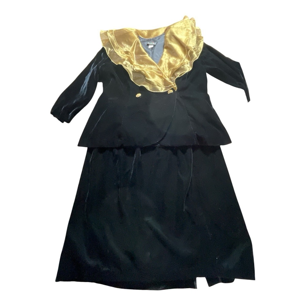 Vintage David Rose 2 Piece Suit Absolutely Stunning And Rare Gold And Black
